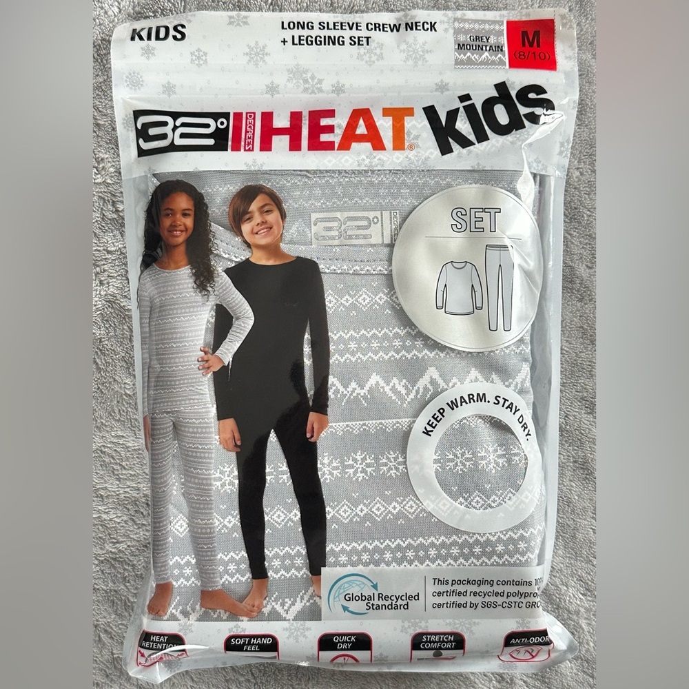 32 Degrees Kids' Heat Set/ Size: M (8/10) NWT